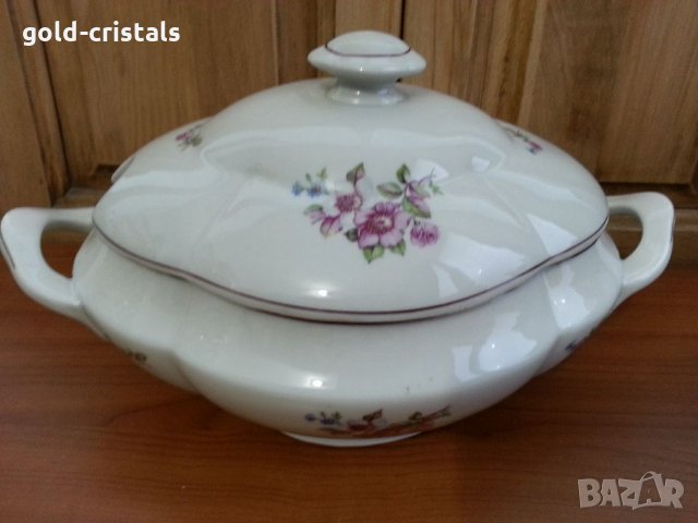 Стар български порцелан супник, снимка 8 - Антикварни и старинни предмети - 34949237