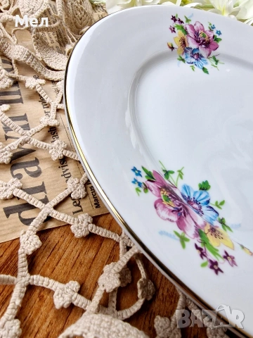 Порцеланово плато Китка, снимка 2 - Чинии - 53344662