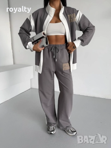 Miu Miu Сив Дамски Комплект НА ЕДРО , снимка 2 - Спортни екипи - 52884203