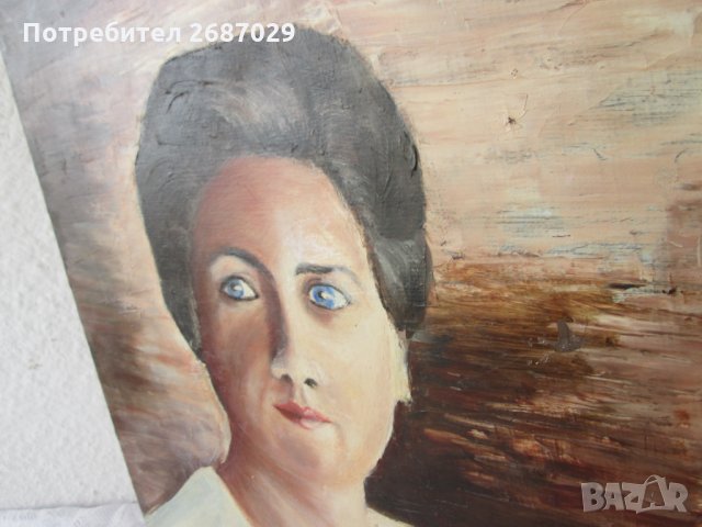 Картина портрет Жена маслени бои подписана, снимка 6 - Картини - 31100911