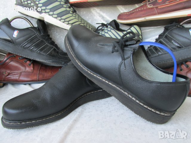 КАТО НОВИ 43 - 44, Vintage Hiking Shoes, Skywalk original, Black Leather, Bavarian, Das Beste, Mens, снимка 1 - Ежедневни обувки - 37606098