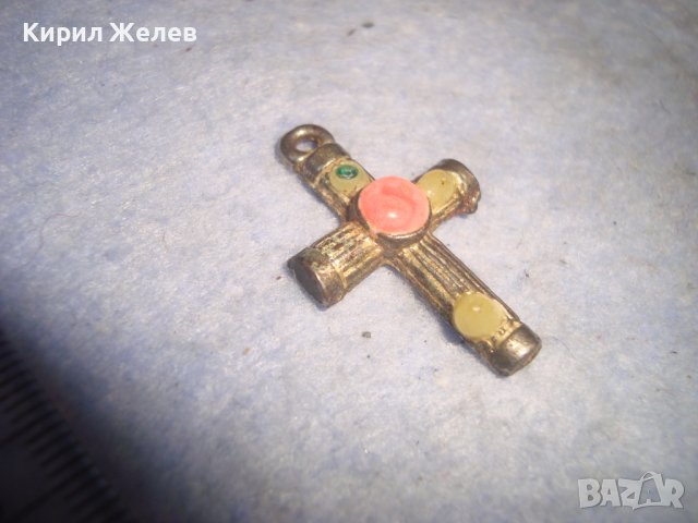 СТАРО МЕТАЛНО РЕТРО КРЪСТЧЕ 24661, снимка 7 - Колекции - 36975051