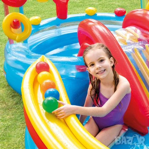 Детски басейн с пързалка / Надуваем детски център / Детски басейн с фонтан, снимка 2 - Надуваеми играчки - 54333062