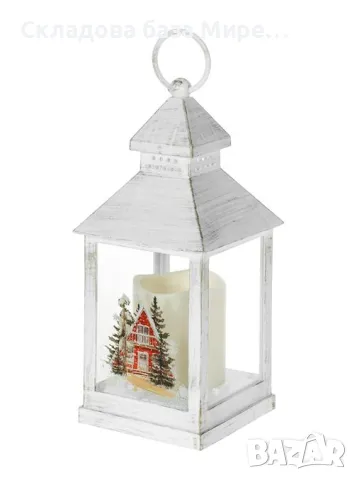 Коледен фенер LED осветление, 10х10х24 сантиметра , снимка 1