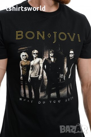 Нова мъжка тениска с дигитален печат на музикалната група BON JOVI, снимка 2 - Тениски - 27833190
