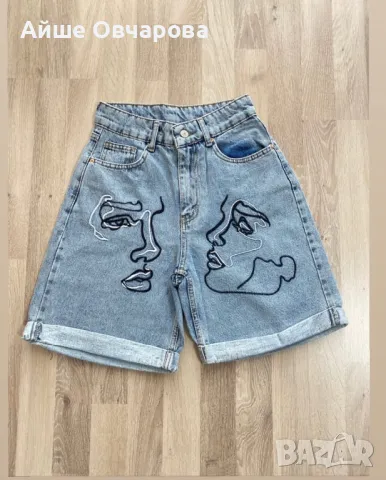 Къси панталони с бродерия , снимка 1