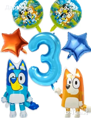 Парти сет украса Блуи и Бинго, снимка 7 - Други - 46526647