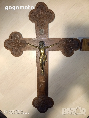 Стар кръст разпятие Христово,голям,тежък кръст от божи гроб,донесен преди 50,Исус Христос, снимка 12 - Антикварни и старинни предмети - 35564520
