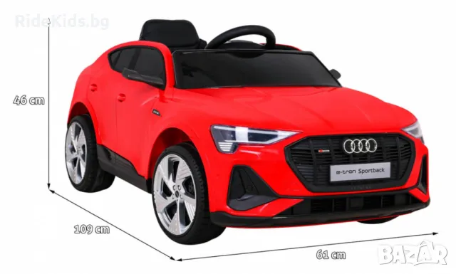 Audi E-Tron Sportback 12V – Детска акумулаторна кола, Червена, EVA гуми, 4x4, снимка 4 - Детски велосипеди, триколки и коли - 50427330