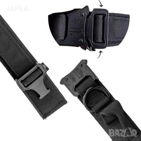 Тактически Нашийник за Куче с Дръжка и Еластичен Повод, Подарък  Велкро Нашивка, снимка 10 - За кучета - 48683640