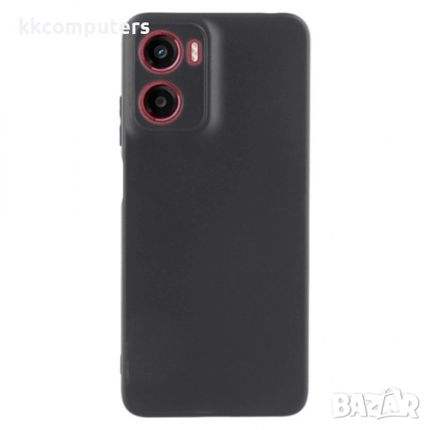 Силиконов кейс iPaky матиран и Протектор За Motorola Moto G05/E15, Черен