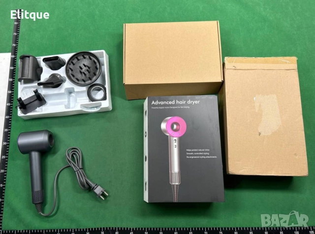 Сешоар Oliver Voltz, 1600W, 4 степени на температура, 3 скорости, Сив