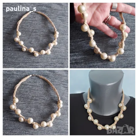 Колиета тип чокър от разноцветни перли / колие, чокър, перли , снимка 2 - Колиета, медальони, синджири - 37327531