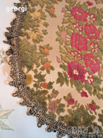 ретро сърмена покривка 32/3, снимка 2 - Покривки за маси - 53137670