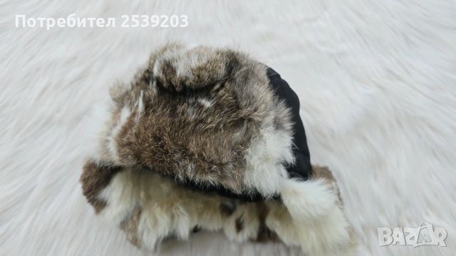 Шапка ушанка с естествен косъм, снимка 12 - Шапки - 53347989