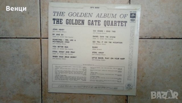 Грамофонна плоча THE GOLDEN GATE QUARTET., снимка 3 - Грамофонни плочи - 31224872