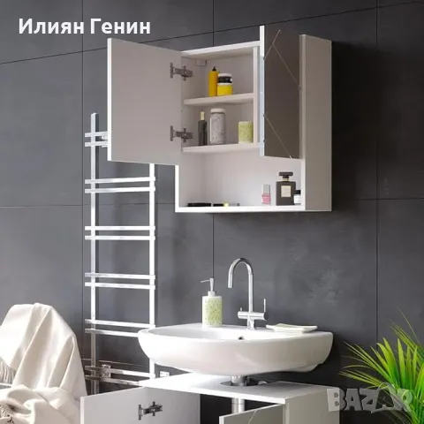 Шкаф за баня с огледало, снимка 3 - Шкафове - 49734747