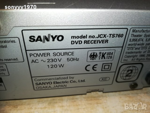 sanyо jcx-ts760 dvd receiver japan-внос sweden 0811201737, снимка 14 - Ресийвъри, усилватели, смесителни пултове - 30717458