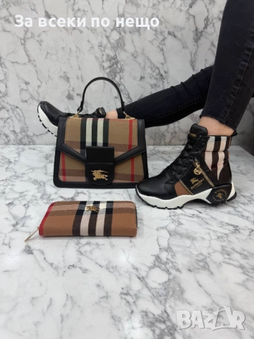 Burberry Дамски Комплект Маратонки Чанта И Портмоне Бърбъри - Налични Различни Цветове Код SK319, снимка 4 - Портфейли, портмонета - 52598712
