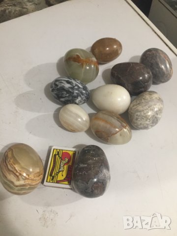 10 бр. колекция яйца от камък, снимка 1 - Антикварни и старинни предмети - 31652297