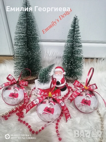 Коледни топки със снимки ♥️, снимка 15 - Коледни подаръци - 52621830