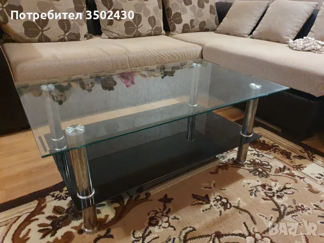 Стъклена маса 103/63/42, снимка 2 - Маси - 49025282