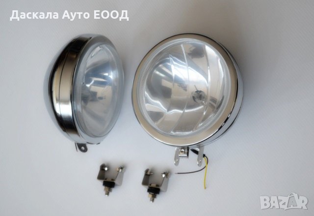 1 бр. хромирани СПОТ халогени 22,5см с ангелски очи за ролбар 24V, 70W , снимка 3 - Аксесоари и консумативи - 35528324