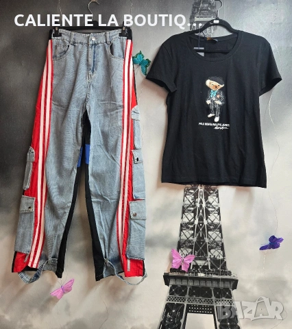 Дънки с шушляк, снимка 2 - Дънки - 54235574