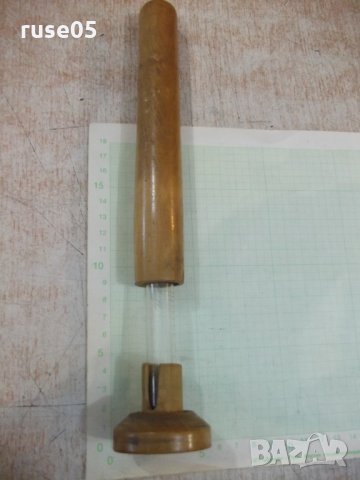 Мензура стара германска с дървени стойка и предпазен капак, снимка 5 - Други ценни предмети - 34243228