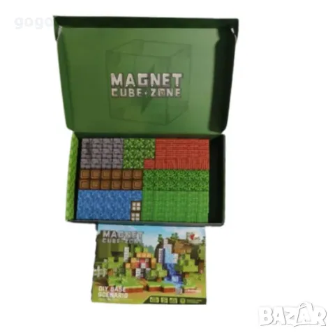 Магнитен конструктор с кубчета, 100 части, Magnet Cube Zone – DIY Base Scenario, снимка 3 - Конструктори - 50362347