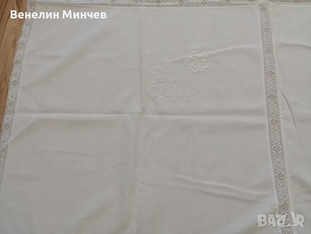 Бяла покривка с бродерия, снимка 2 - Покривки за маси - 47750675