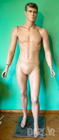 Манекен мъжки Витринен, Цял ръст 185см, стойка