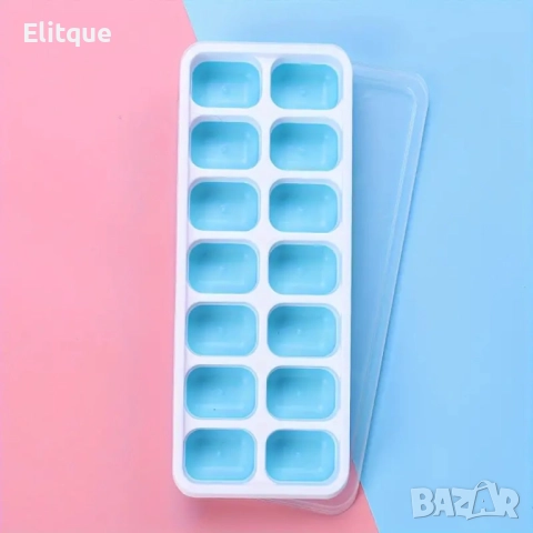 Гъвкава силиконова форма за лед с прозрачен капак, снимка 4 - Други стоки за дома - 52862415