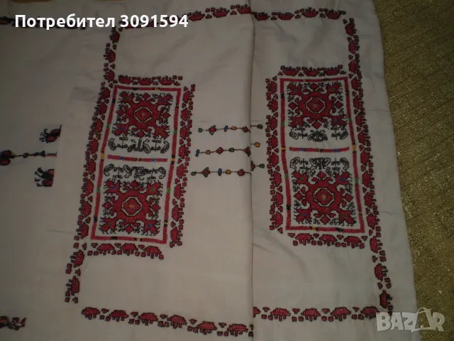 Покривка Българска шевица ръчна изработка антични хилядолетни мотиви , снимка 7 - Антикварни и старинни предмети - 50194495