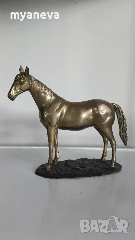 Бронзова, масивна скулптура на кон ., снимка 3 - Статуетки - 56247622