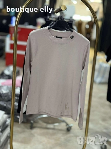 дамска блуза hugo - бежово, черно и бяло, снимка 2 - Блузи с дълъг ръкав и пуловери - 51543366