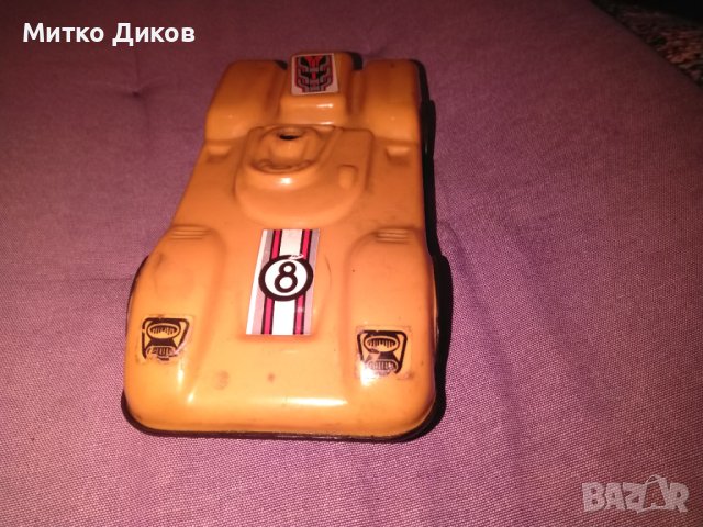 Стара метална СССР кола от соца Рали №8 на пружина 180х100х40, снимка 2 - Коли, камиони, мотори, писти - 42796338
