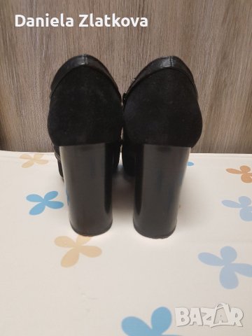 Велурени дамски обувки, снимка 2 - Дамски обувки на ток - 40446248