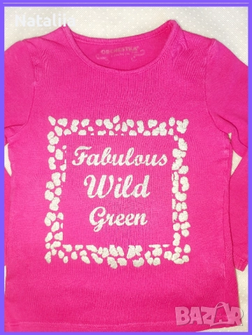 Ярки тениски с дълъг ръкав за момиче 2 г. / 86 — 2 бр.Orchestra, от Франция, снимка 3 - Комплекти за бебе - 51812409