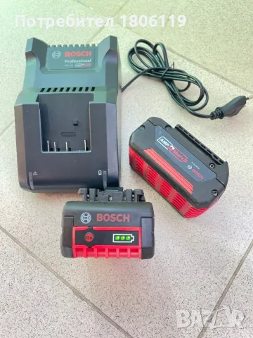 Зарядно и два броя батерии BOSCH 18V 4.0 AH