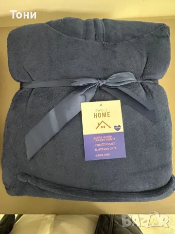 🧣 Дебело зимно одеяло с ръкави и качулка TOP QUALITY HOME SWEET, снимка 8 - Олекотени завивки и одеяла - 56218546