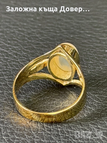 Златен пръстен Ахат чисто нов Gold 14K 585 prasten zlaten , снимка 8 - Пръстени - 55931772