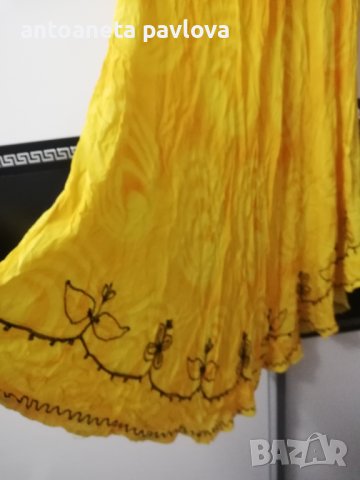 Жълта рокля, снимка 4 - Рокли - 40674463