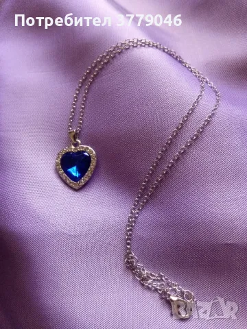 Колие с кристали Сърце на океана, снимка 4 - Колиета, медальони, синджири - 47530039