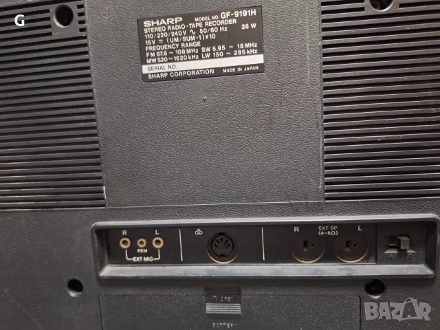 Стерео радиокасетофон Sharp GF-9191. Чисто нов., снимка 7 - Ресийвъри, усилватели, смесителни пултове - 55805653