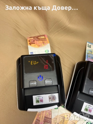 Детектор за фалшиви евро банкноти машина брояч euro usd , снимка 3 - Друго търговско оборудване - 52931894