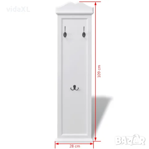 vidaXL Закачалки, 2 бр, бели, снимка 7 - Закачалки - 56146450