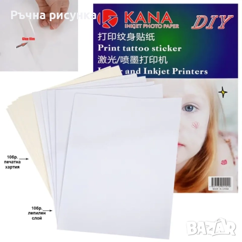 Трансферна ,принтерна стикерна ,полупрозрачна  pvc медия за принтери, снимка 3 - Декорация за дома - 48621241