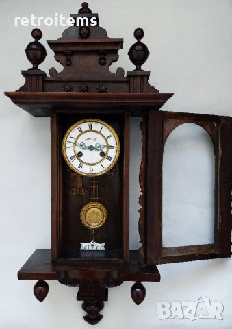 Старинен стенен часовник Friedrich Mauthe, начало на XX век, снимка 2 - Антикварни и старинни предмети - 40227592