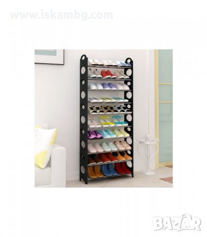 ЕТАЖЕРКА ЗА ОБУВКИ 10 РАФТА, ЗА 30 ЧИФТА ОБУВКИ - код 1495